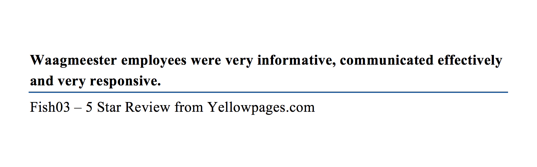 Yellow Pages 5 Star Review